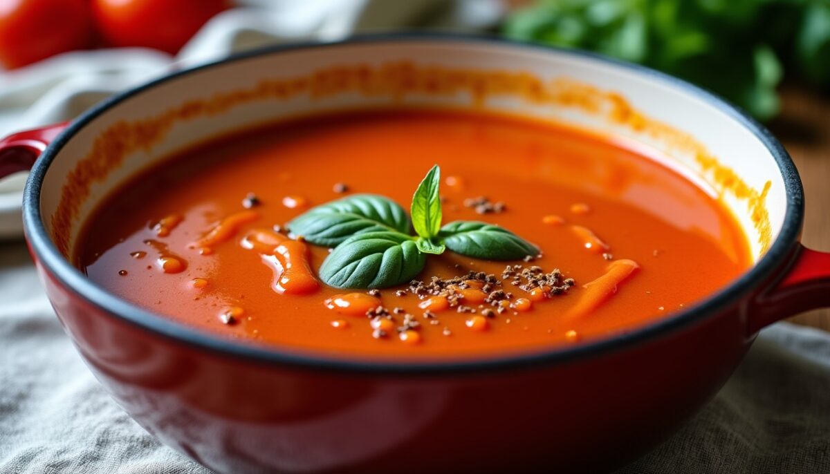 Délicieuse soupe de tomate : la recette grand-mère simple et express